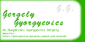 gergely gyorgyevics business card